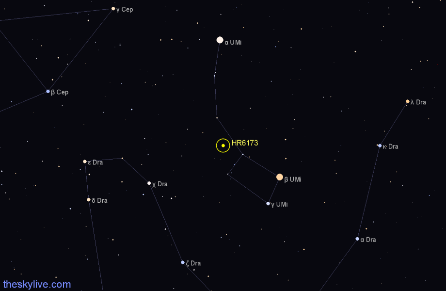 Finder chart HR6173 star