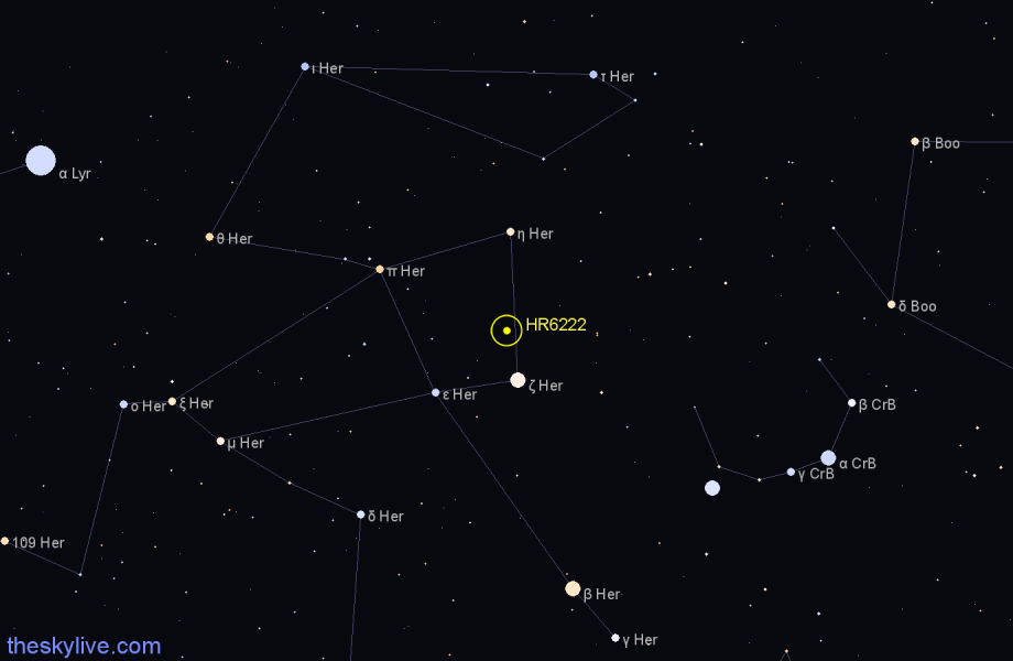 Finder chart HR6222 star