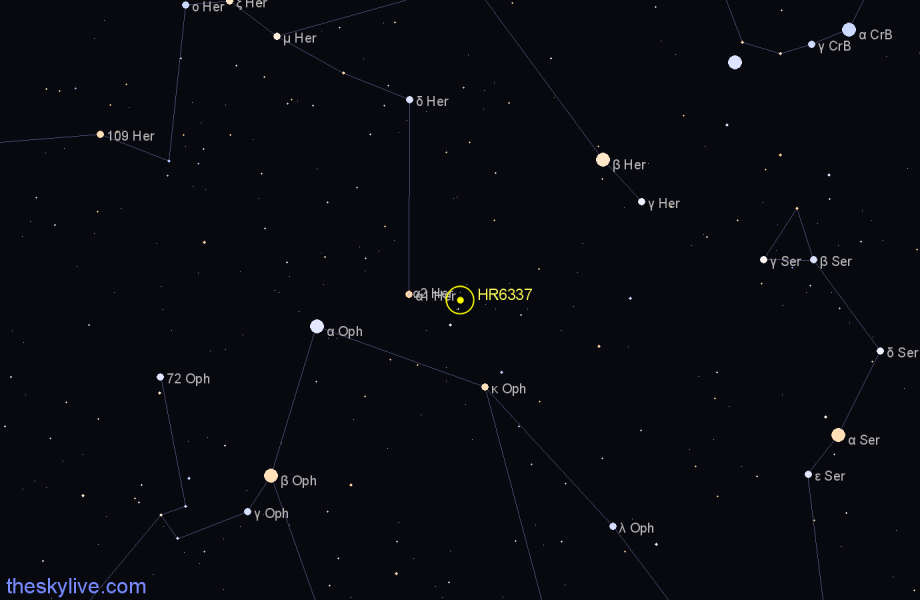 Finder chart HR6337 star