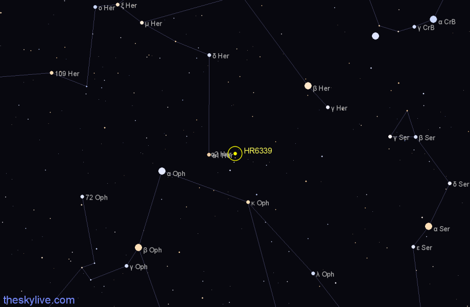 Finder chart HR6339 star