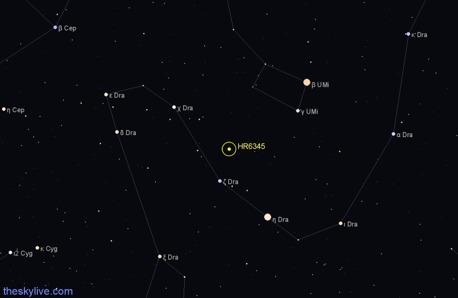 Finder chart HR6345 star