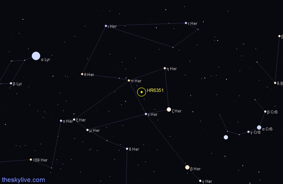 Finder chart HR6351 star