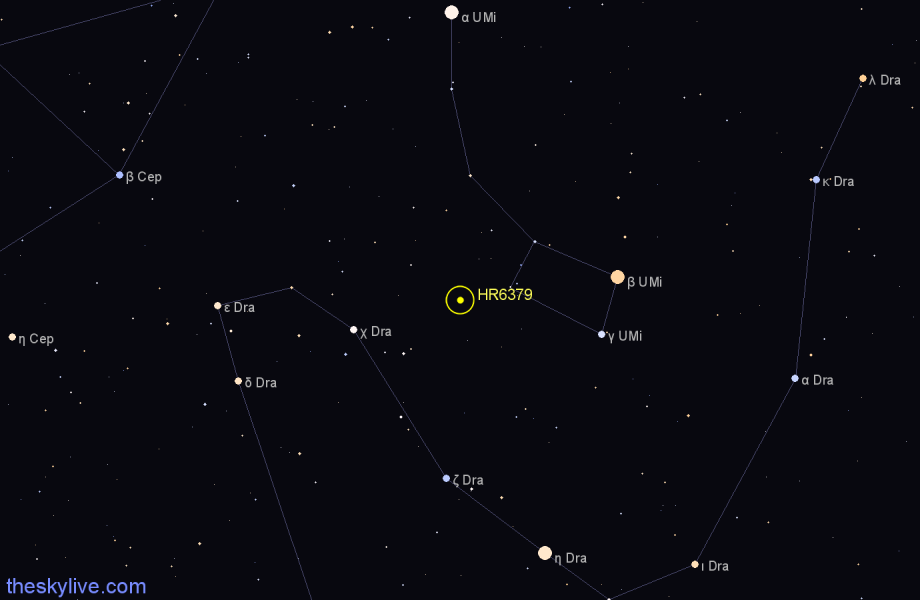 Finder chart HR6379 star