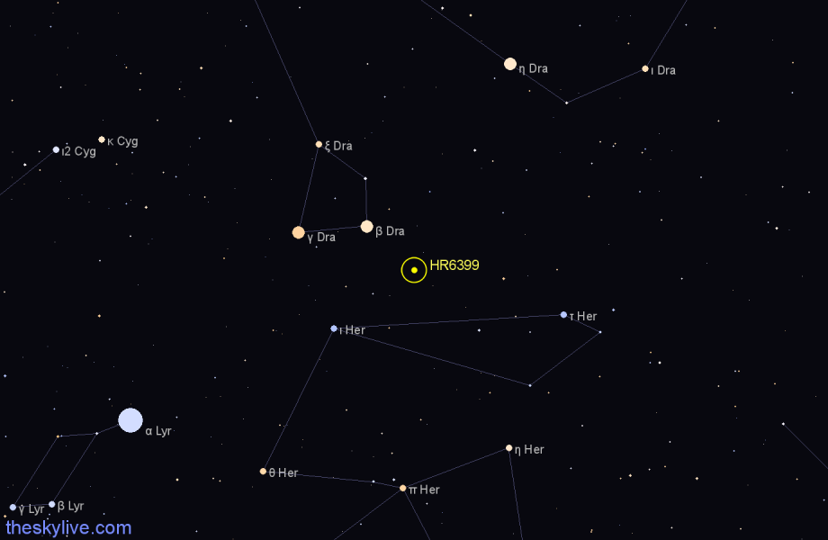 Finder chart HR6399 star