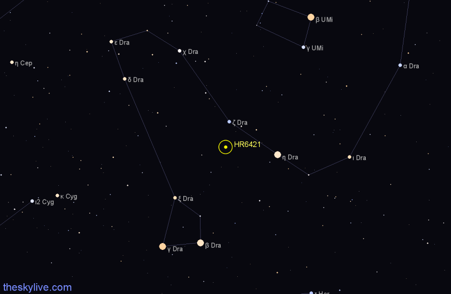 Finder chart HR6421 star