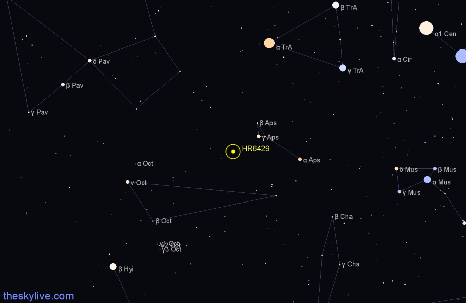 Finder chart HR6429 star