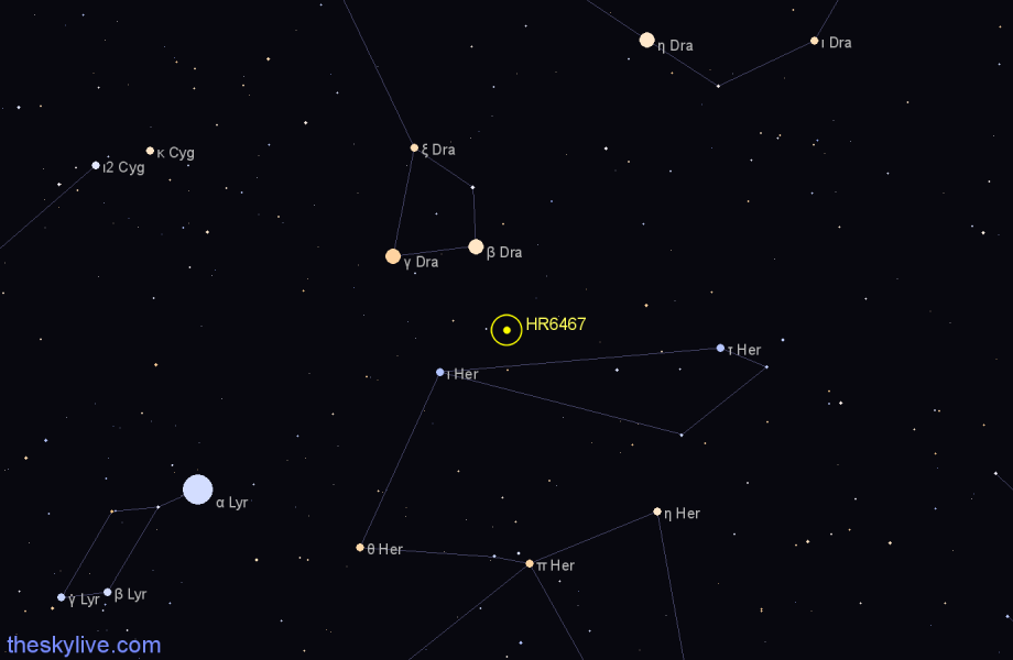 Finder chart HR6467 star