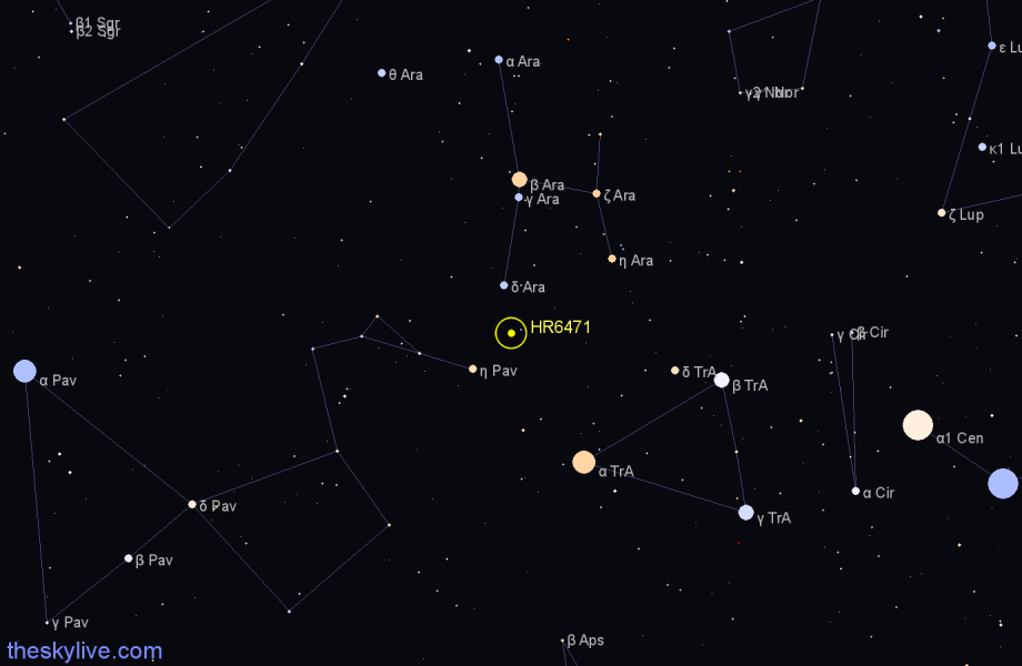 Finder chart HR6471 star