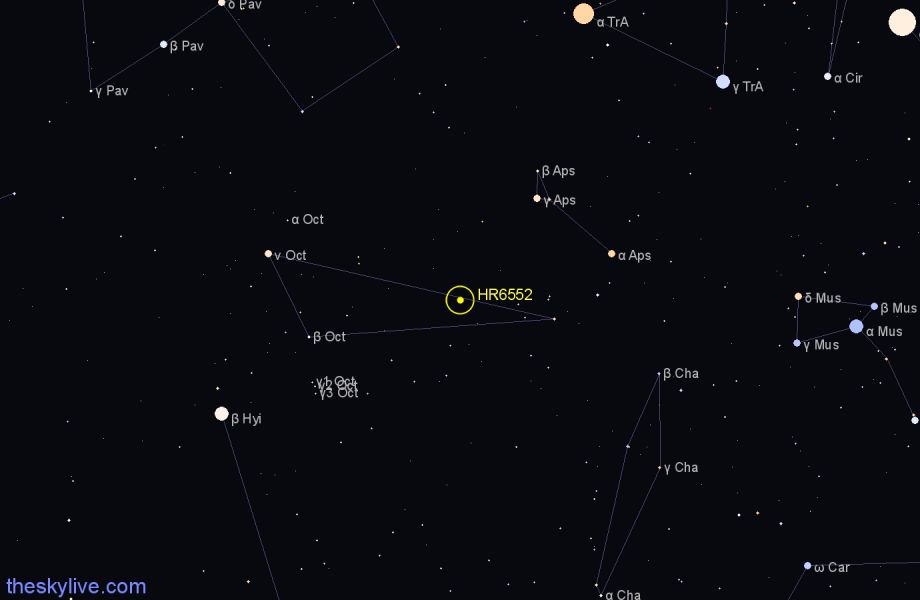 Finder chart HR6552 star