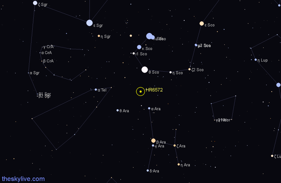 Finder chart HR6572 star