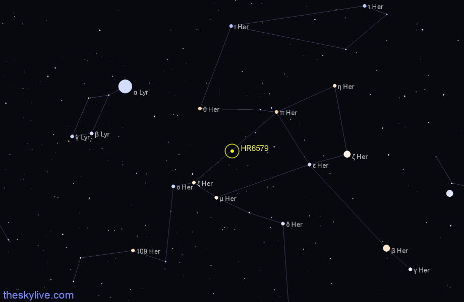 Finder chart HR6579 star