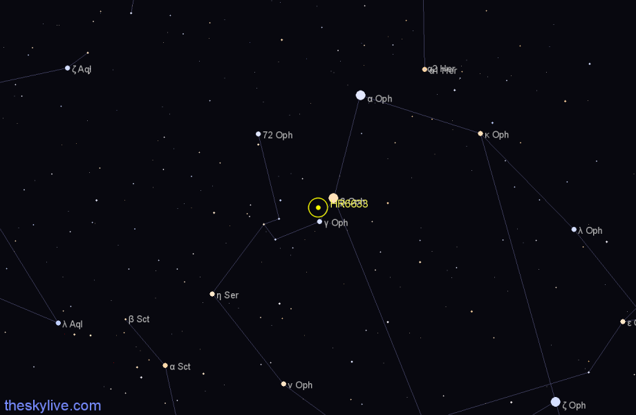 Finder chart HR6633 star