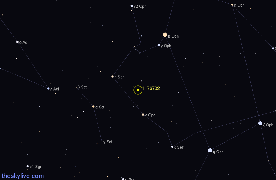 Finder chart HR6732 star