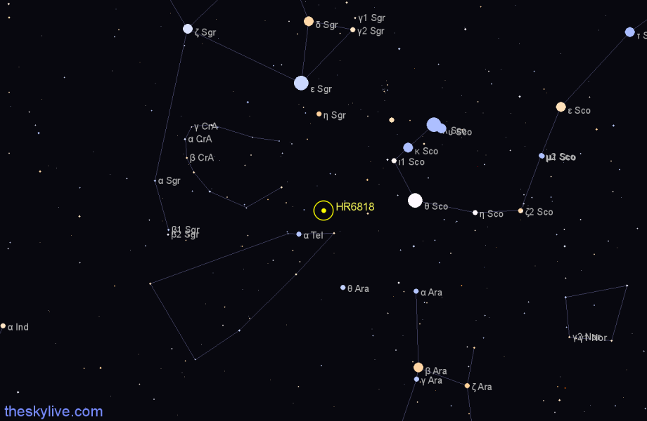 Finder chart HR6818 star