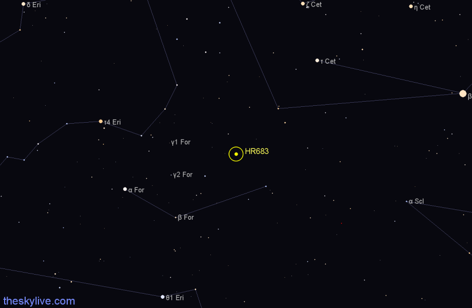 Finder chart HR683 star