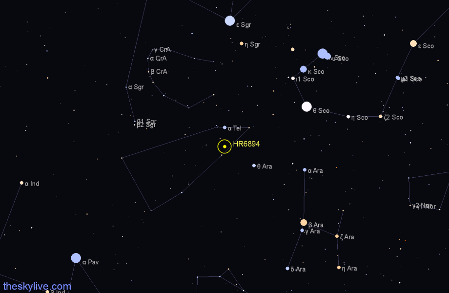 Finder chart HR6894 star