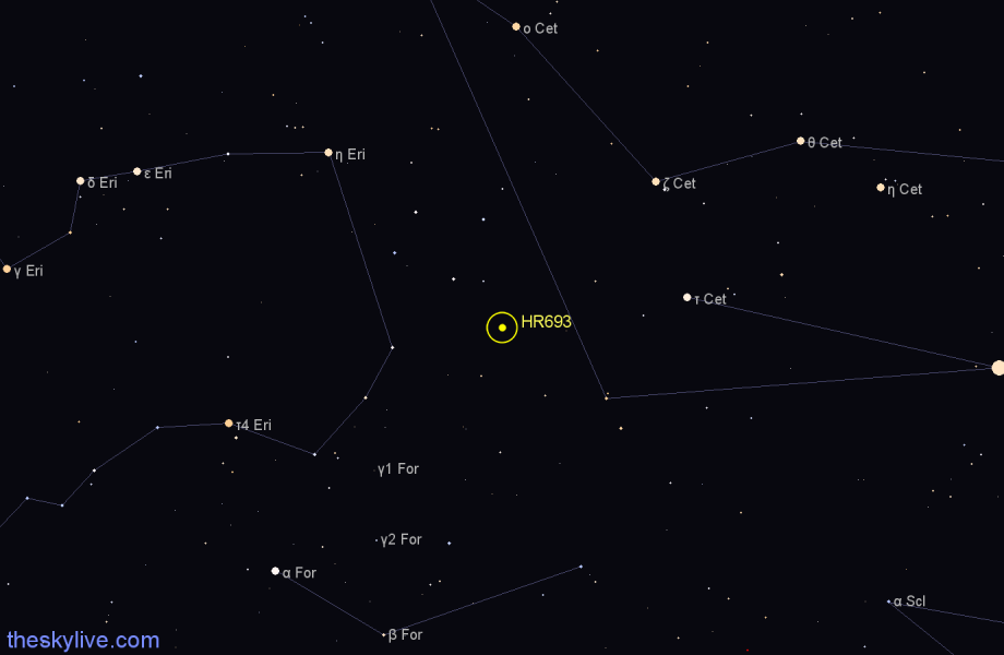 Finder chart HR693 star