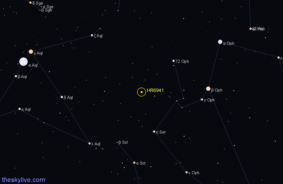 Finder chart HR6941 star