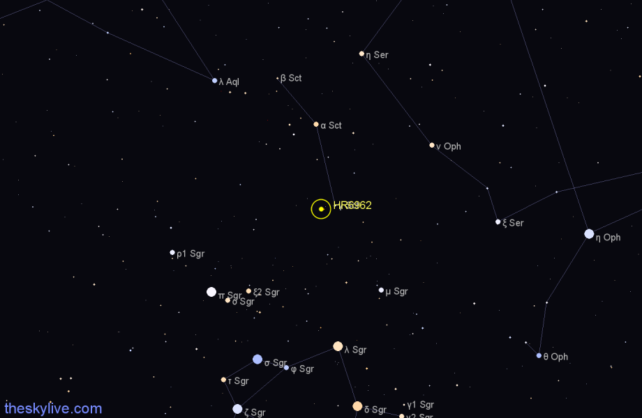 Finder chart HR6962 star