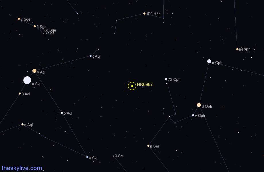 Finder chart HR6967 star
