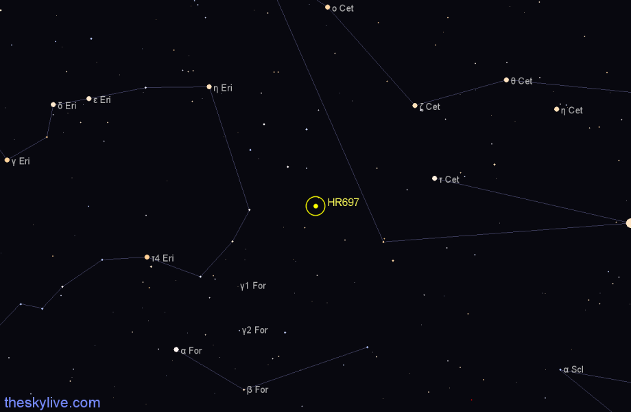Finder chart HR697 star