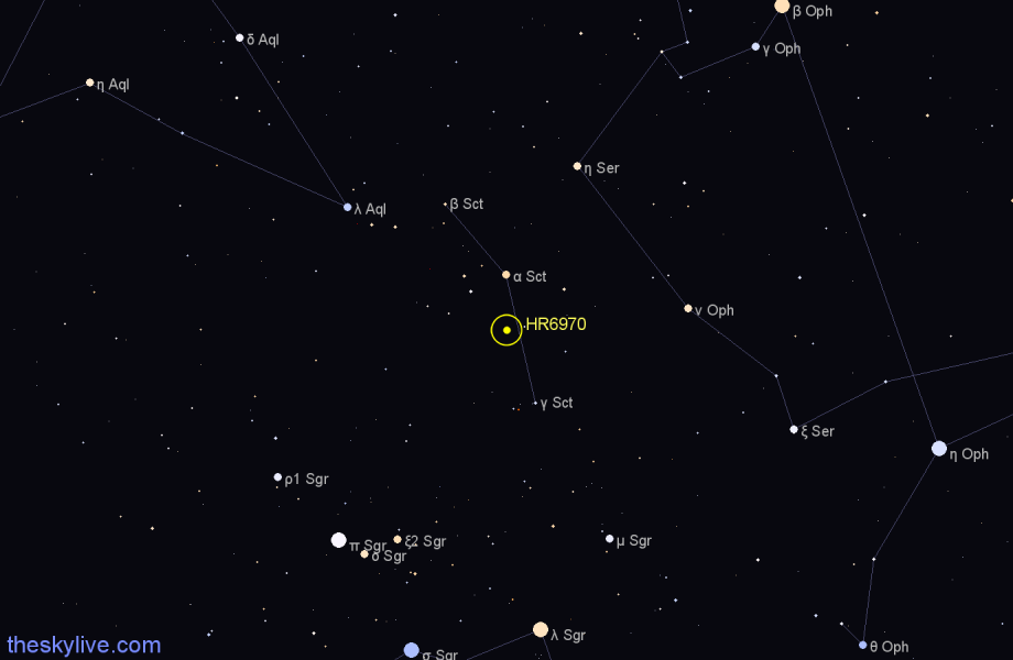 Finder chart HR6970 star