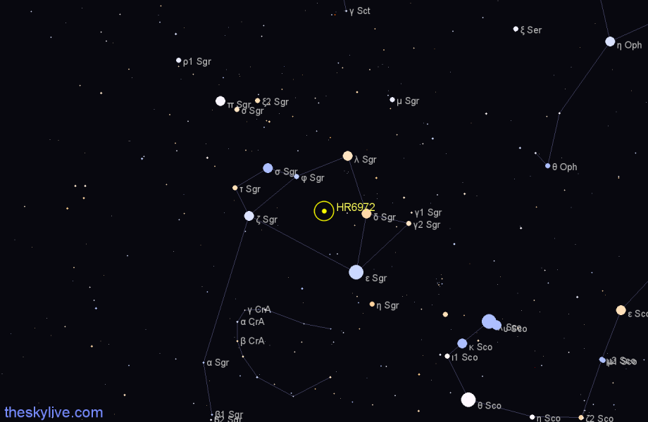 Finder chart HR6972 star