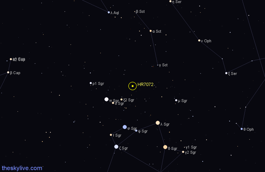 Finder chart HR7072 star