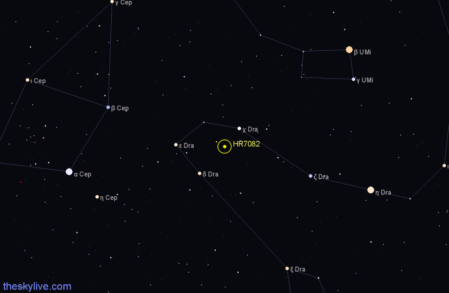 Finder chart HR7082 star