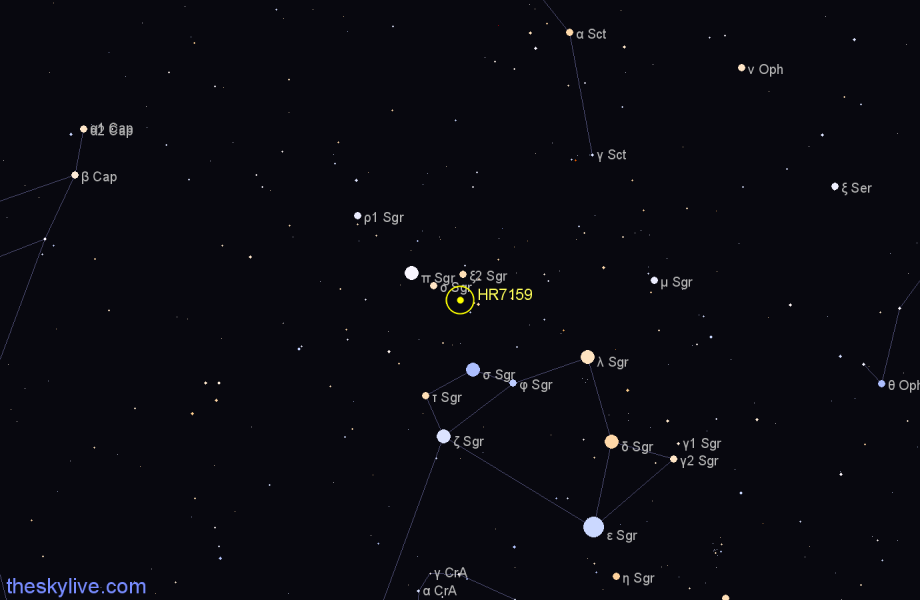 Finder chart HR7159 star