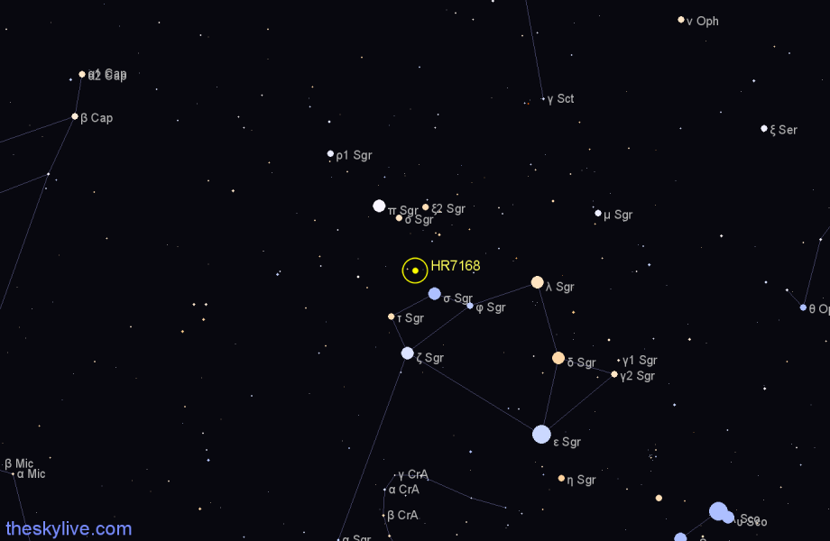 Finder chart HR7168 star