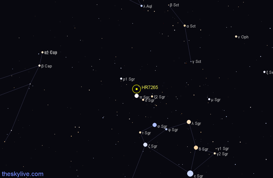 Finder chart HR7265 star