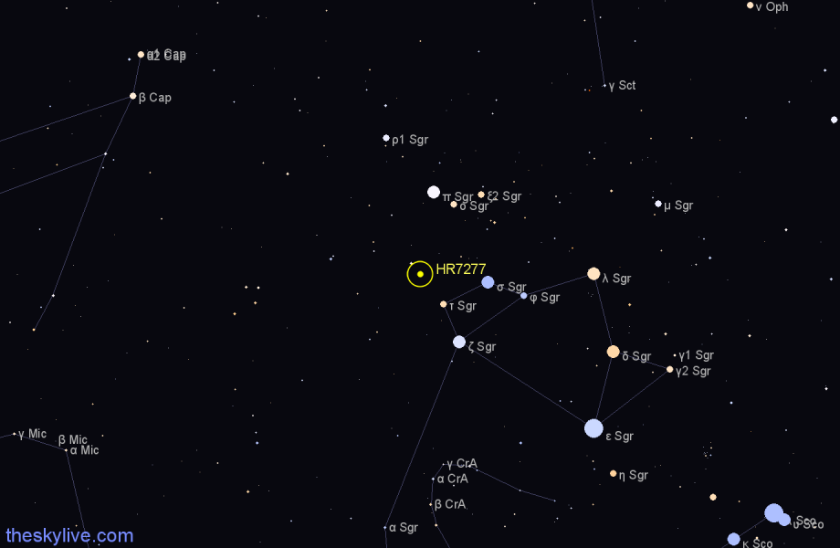 Finder chart HR7277 star