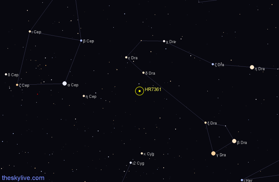 Finder chart HR7361 star