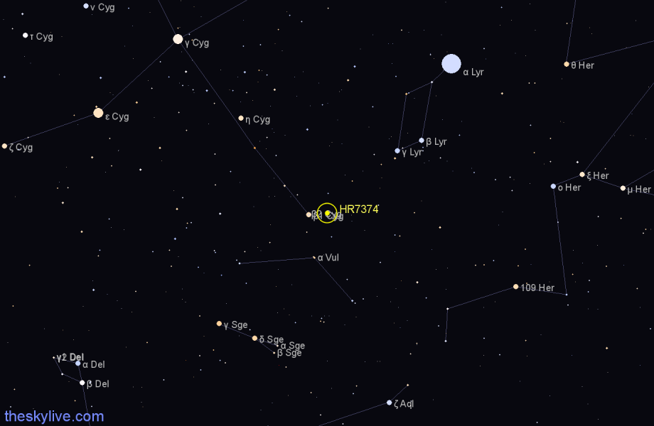Finder chart HR7374 star