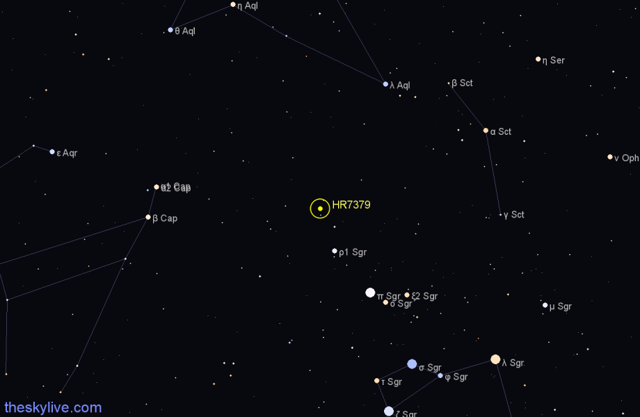 Finder chart HR7379 star