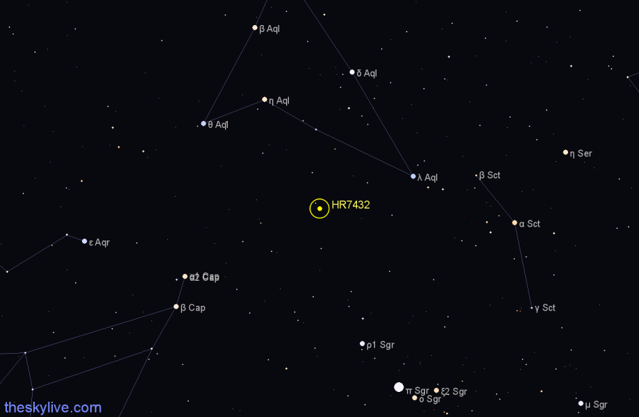 Finder chart HR7432 star
