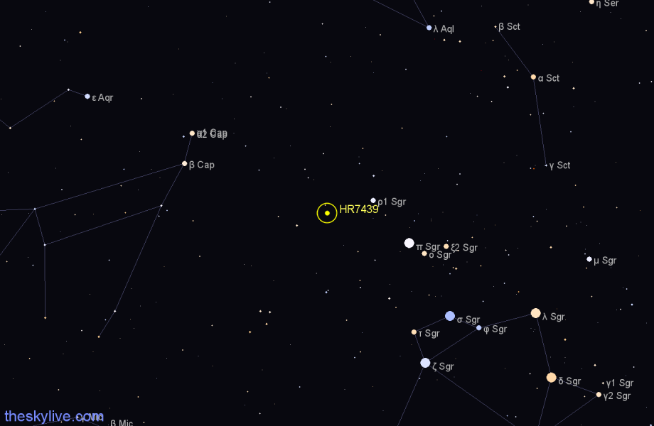 Finder chart HR7439 star