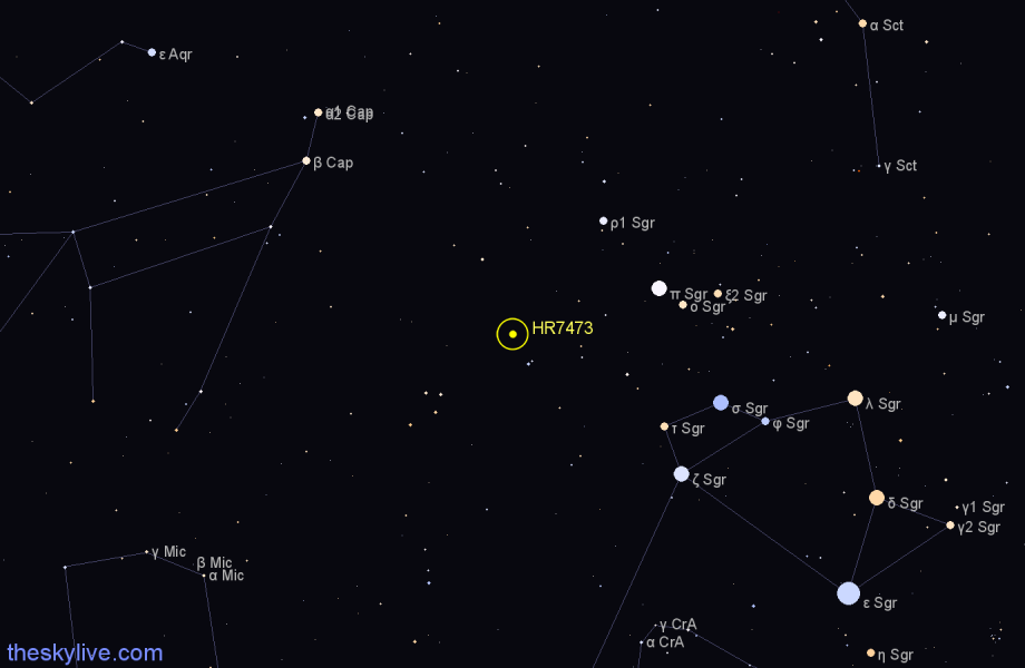 Finder chart HR7473 star