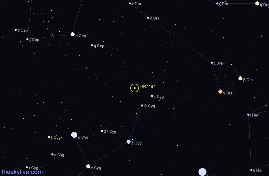 Finder chart HR7484 star