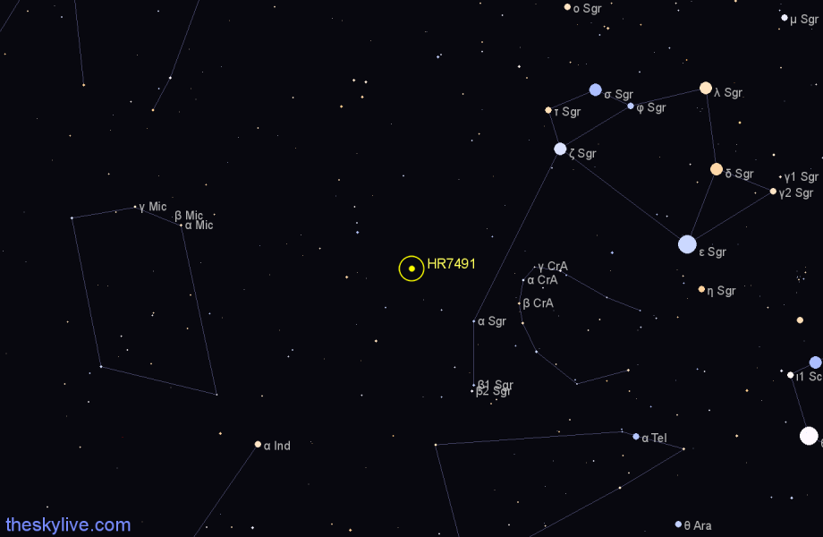 Finder chart HR7491 star