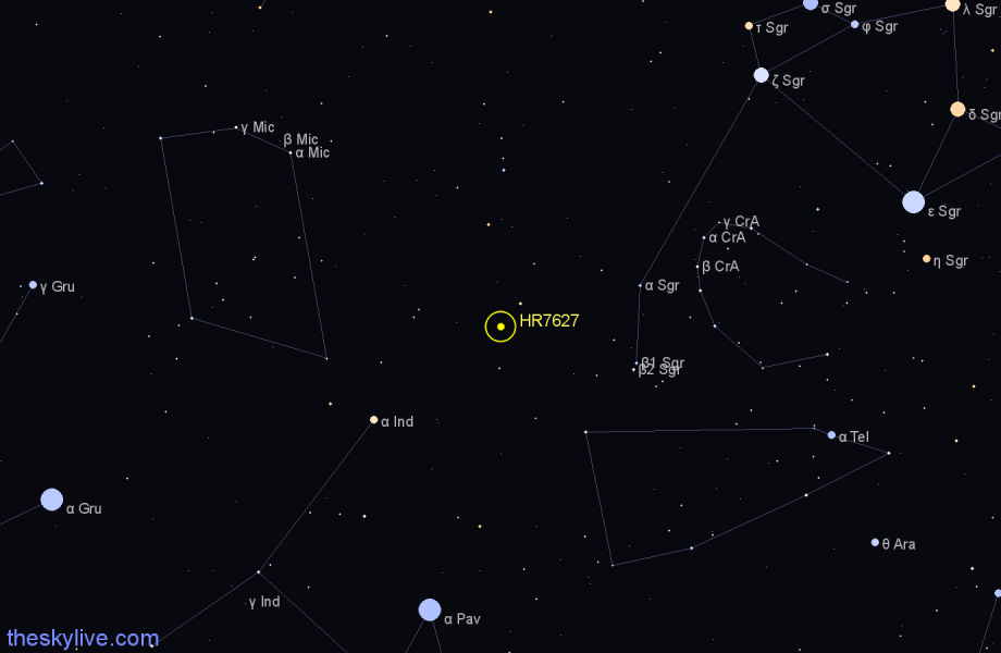 Finder chart HR7627 star