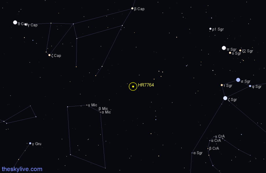Finder chart HR7764 star