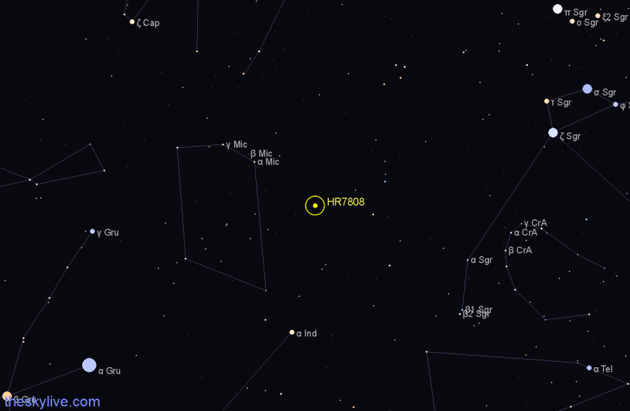 Finder chart HR7808 star