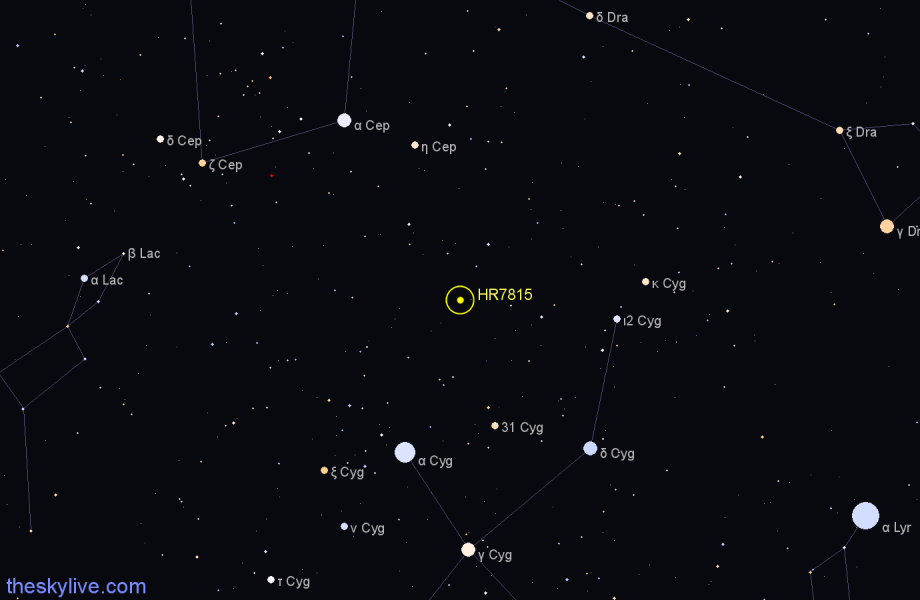 Finder chart HR7815 star