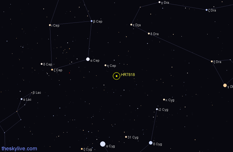 Finder chart HR7818 star