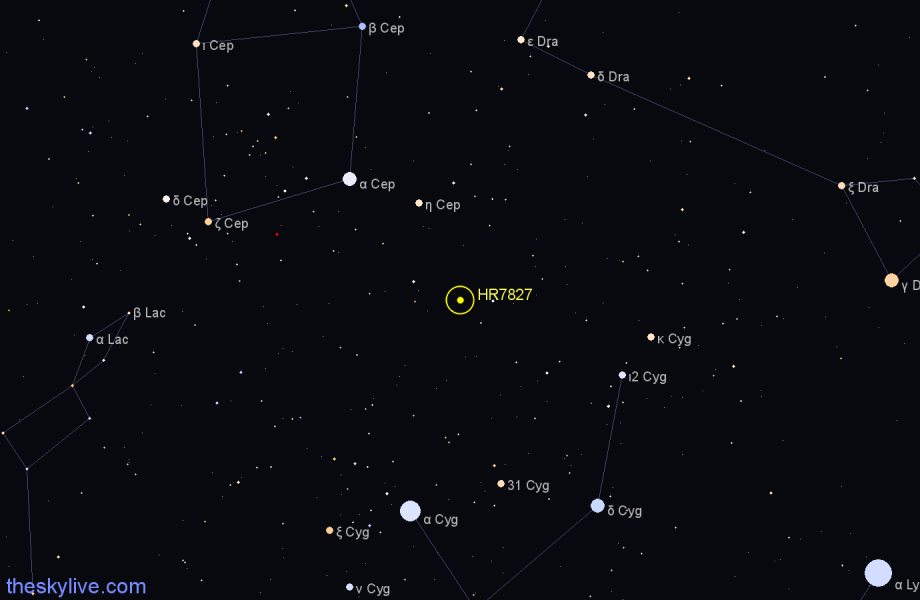Finder chart HR7827 star