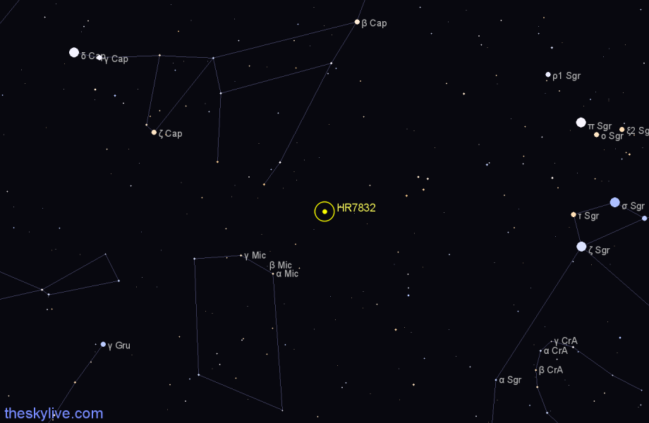 Finder chart HR7832 star