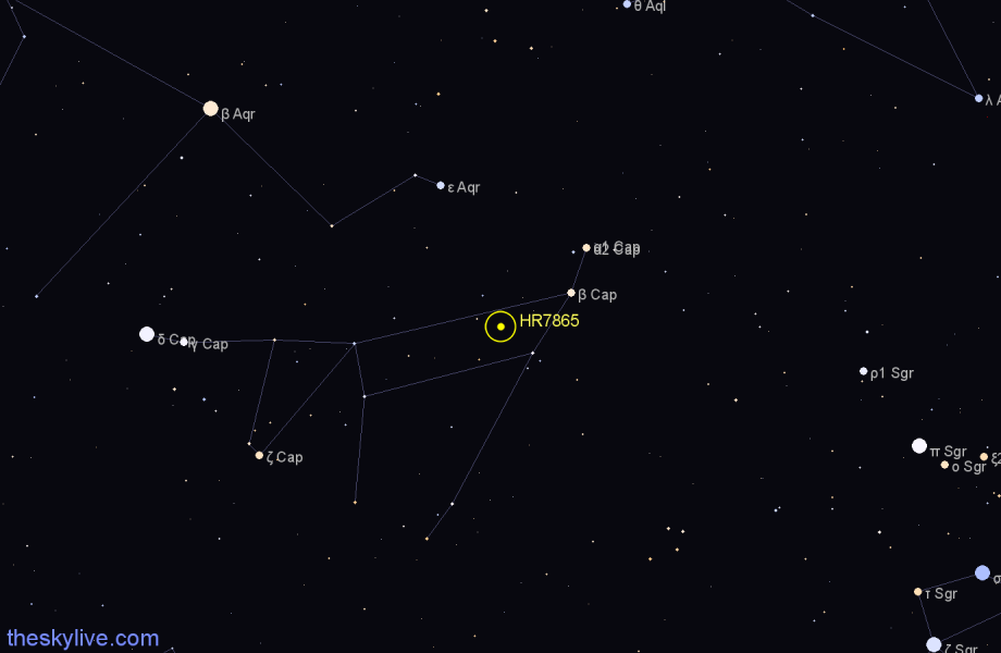 Finder chart HR7865 star