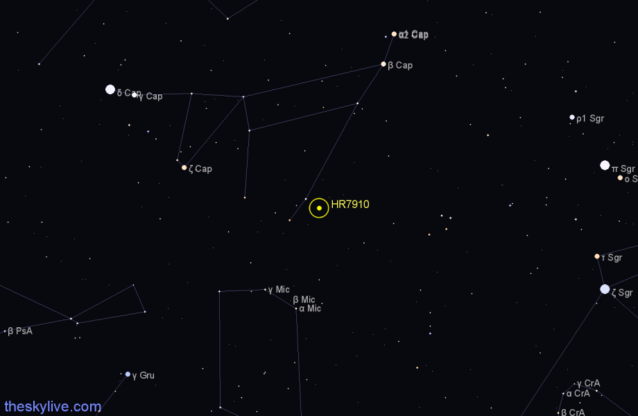 Finder chart HR7910 star